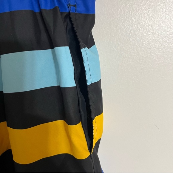 Men’s Speedo Board Shorts Striped Mesh Lined Summer Vacation Beach Size Large - Picture 10 of 11